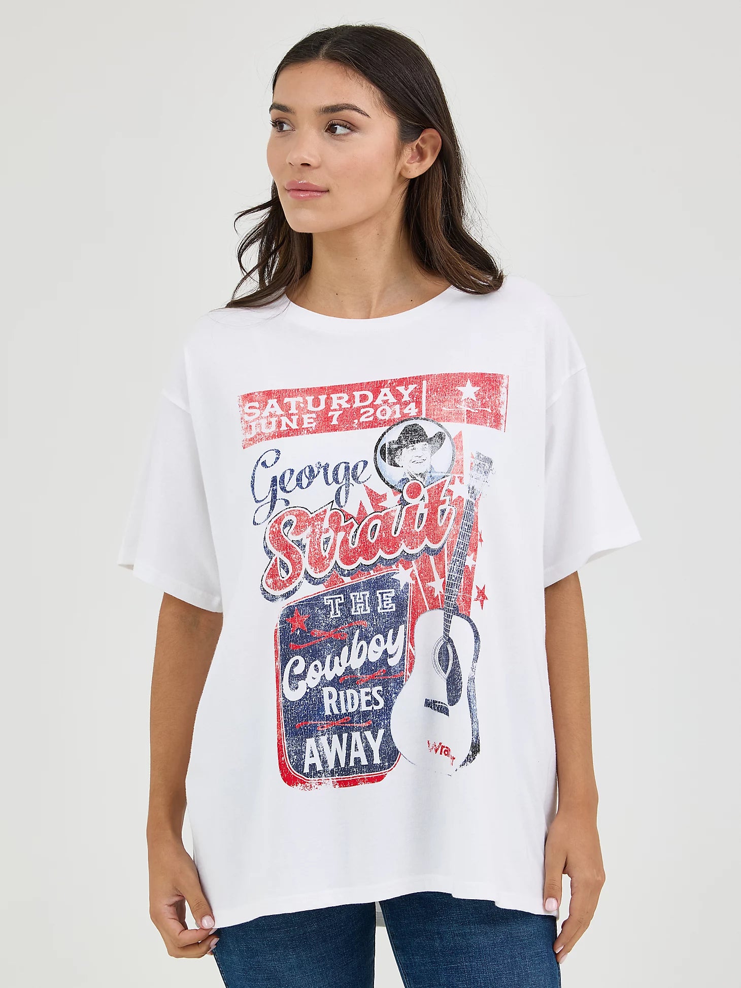 Wrangler Women's George Strait Oversized Band Tee.