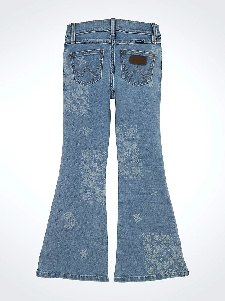Wrangler Girl's Bandana Flare Jean.