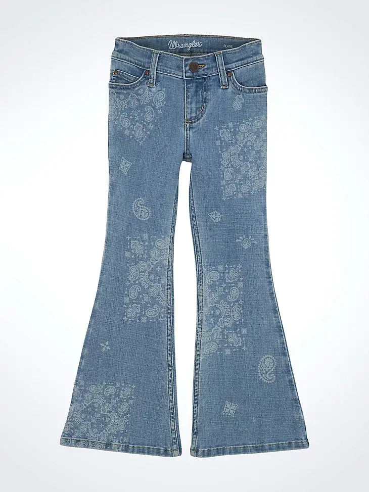 Wrangler Girl's Bandana Flare Jean.