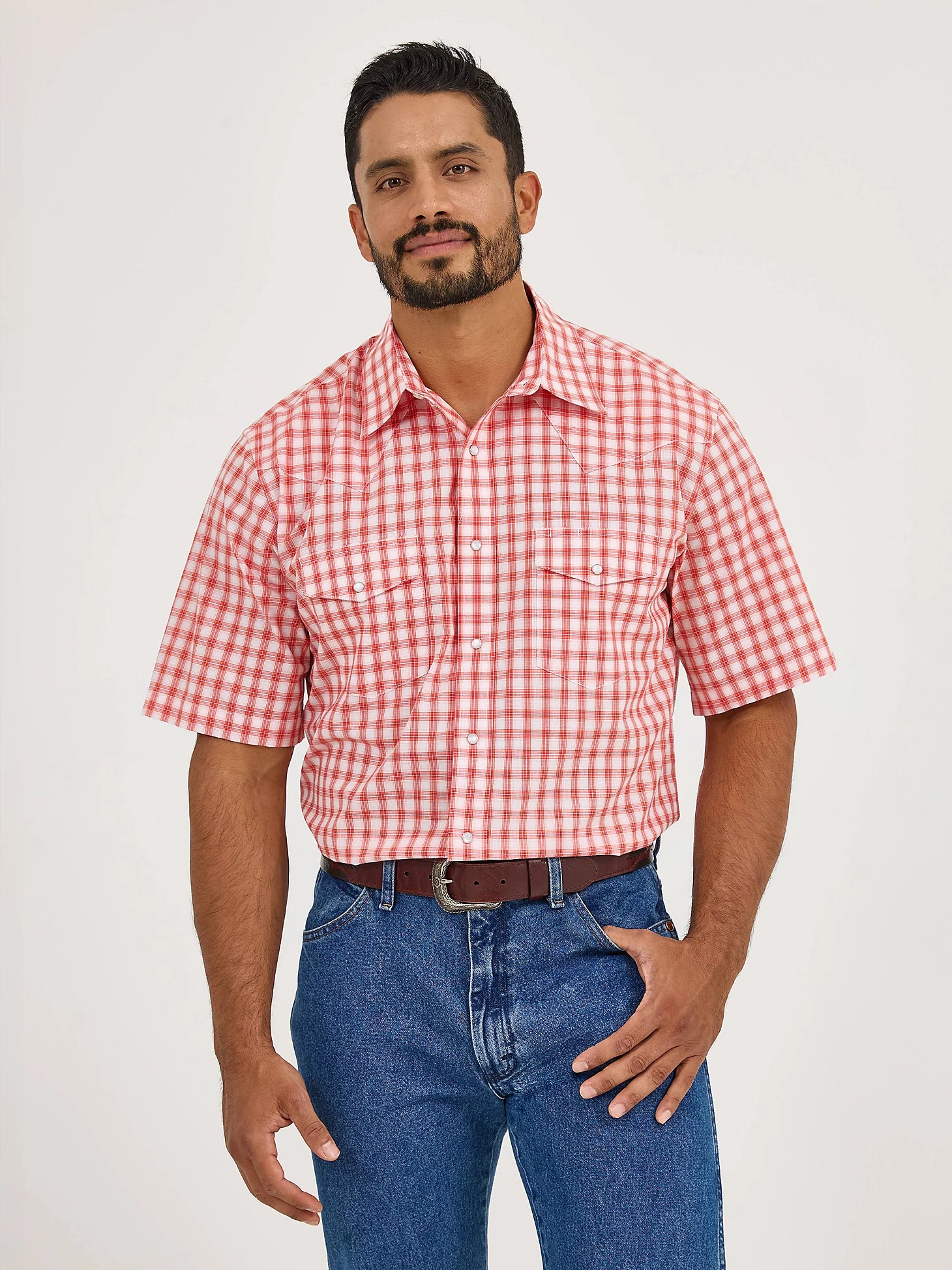 Wrangler Men's Wrinkle Resist Snap Front Shirt