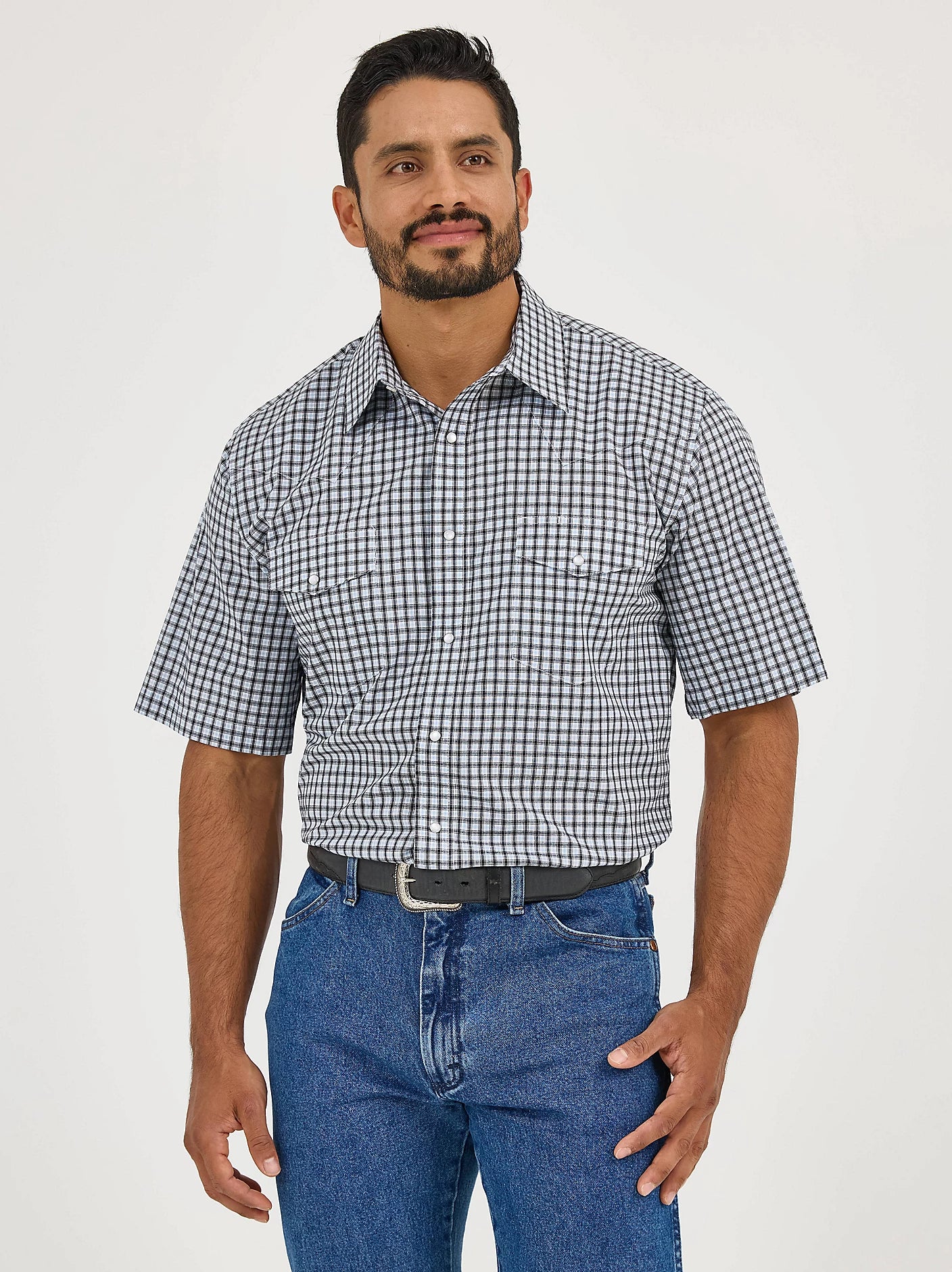 Wrangler Men's Wrinkle Resist Snap Front Shirt