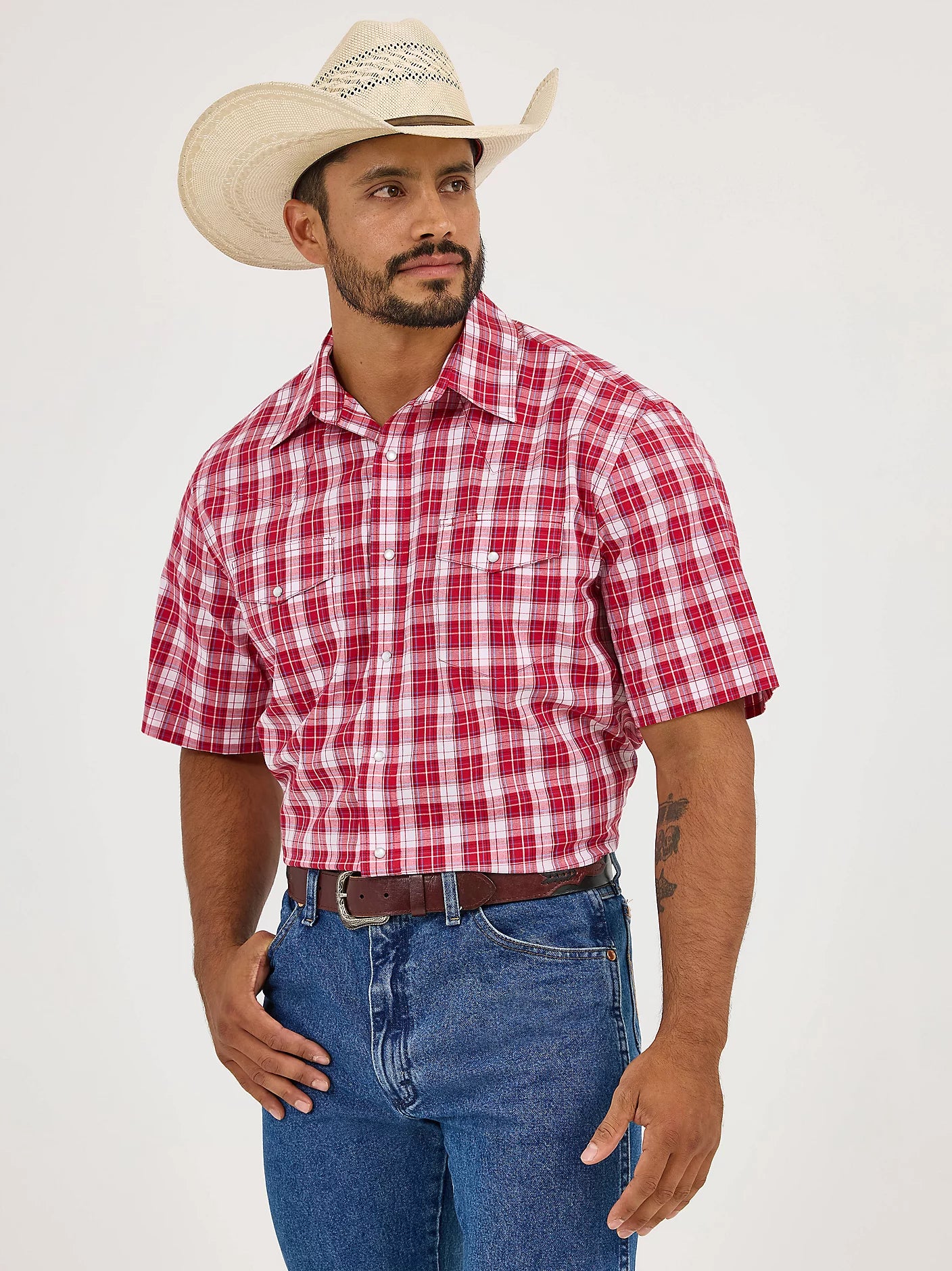 Wrangler Men's Wrinkle Resist Snap Front Shirt
