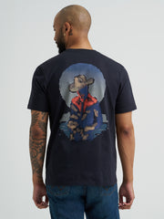Wrangler Men's Dark Navy Cowboy Back Graphic Tee #2368630