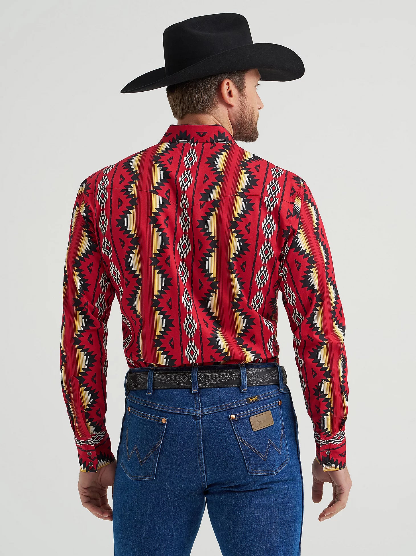 Wrangler Men's Firey Red Checotah Snap Front Shirt 2369430