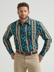 Wrangler Men's Blue Checotah Snap Front Shirt 2369467