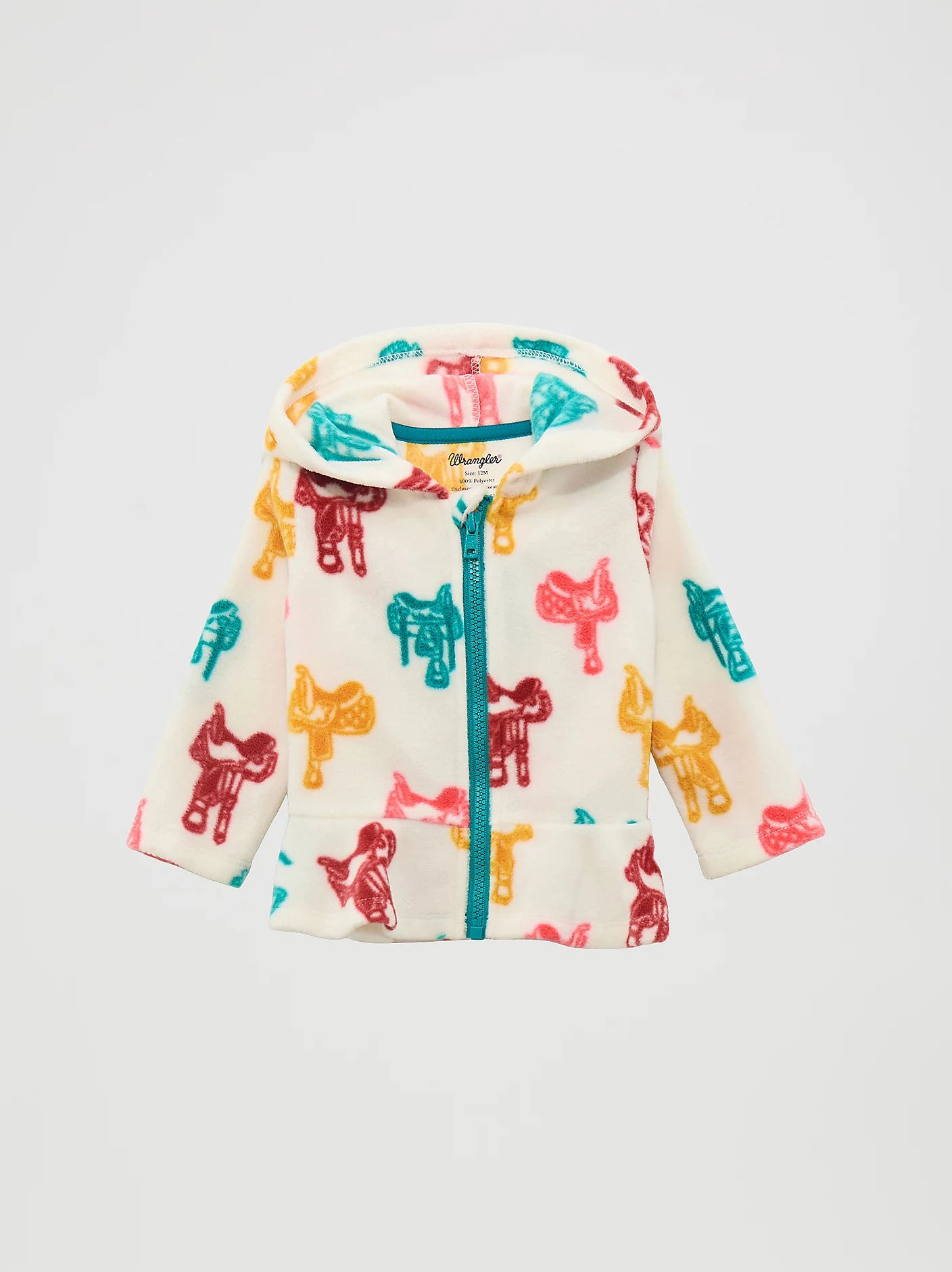 Wrangler Infant/Toddler Girl's White Fleece Saddle Print Jacket 2371940