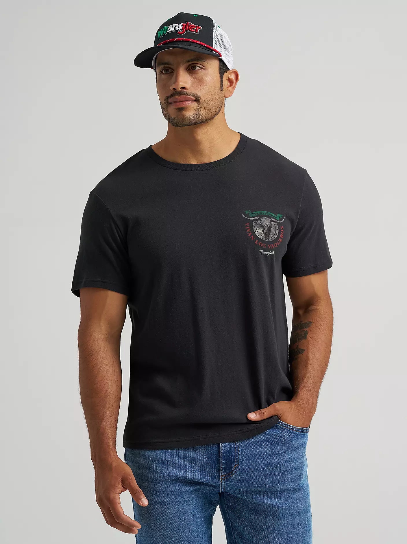 Wrangler Men's Phantom Black Viva La Tradicion Tee 2375728