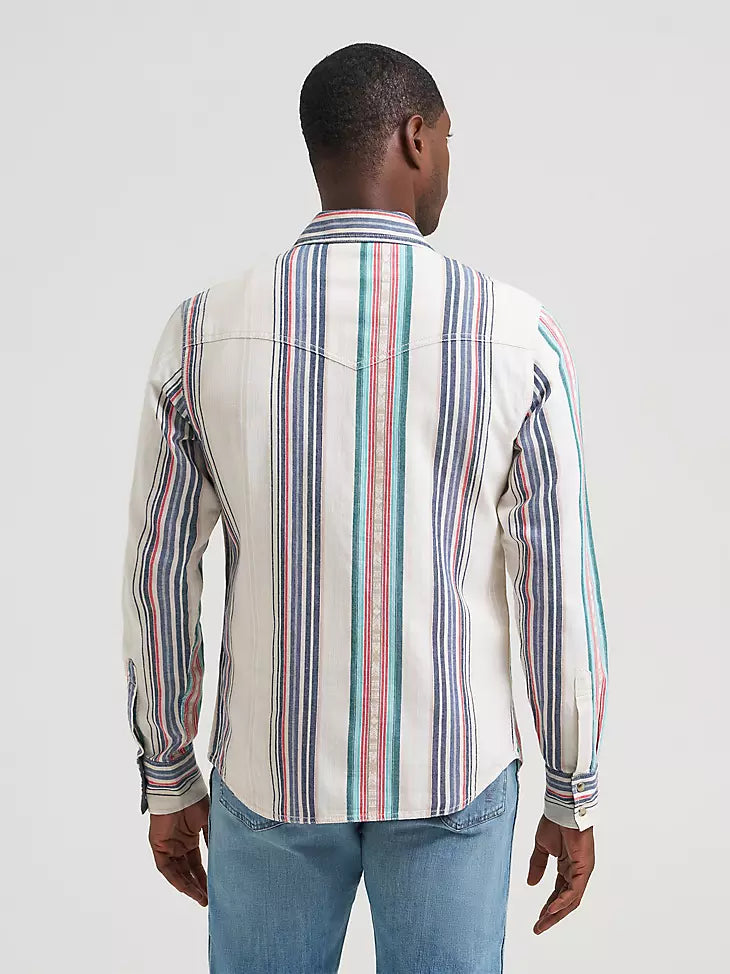Wrangler Men's Retro Striped Long Sleeve Shirt 2378795