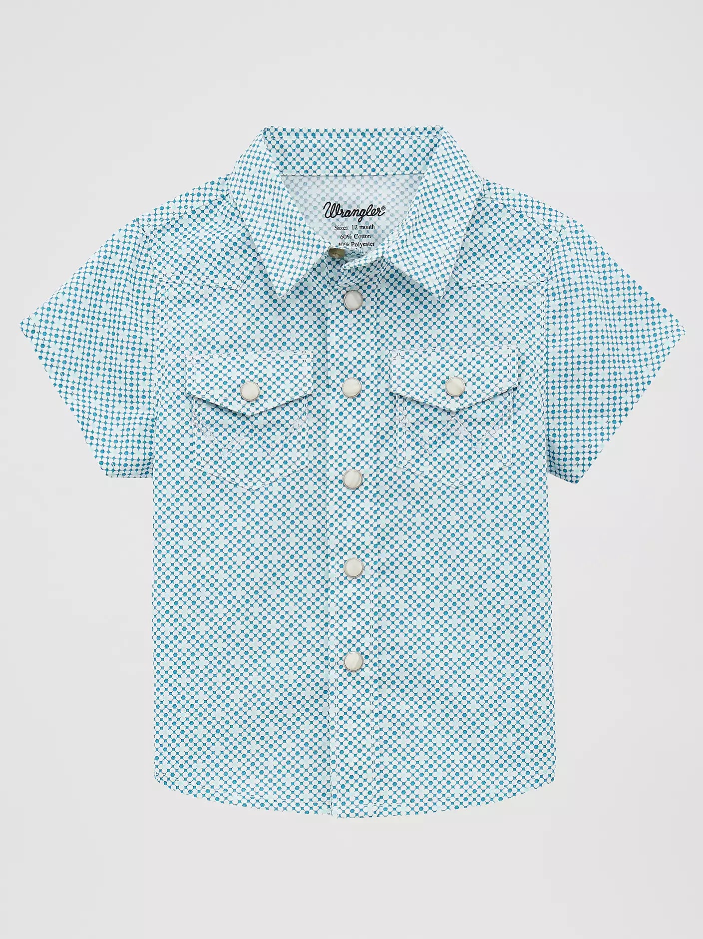 Wrangler Infant/Toddler Boy's Teal Geo Snap Front Shirt 2378880