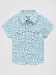 Wrangler Infant/Toddler Boy's Teal Geo Snap Front Shirt 2378880