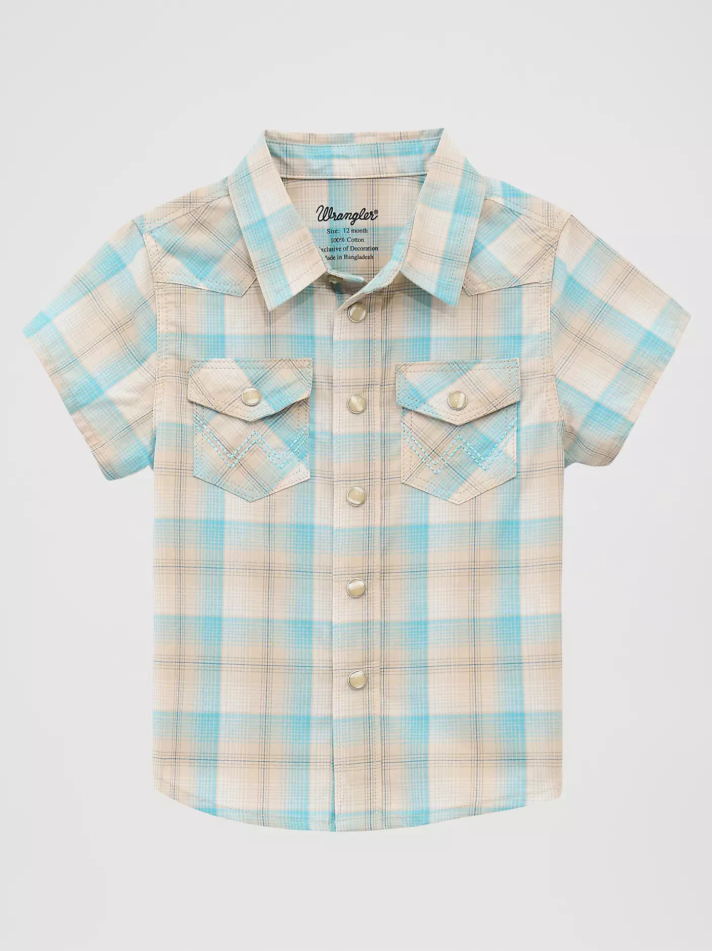 Wrangler Infant/Toddler Boy's Tan Light Snap Front Shirt 2378882