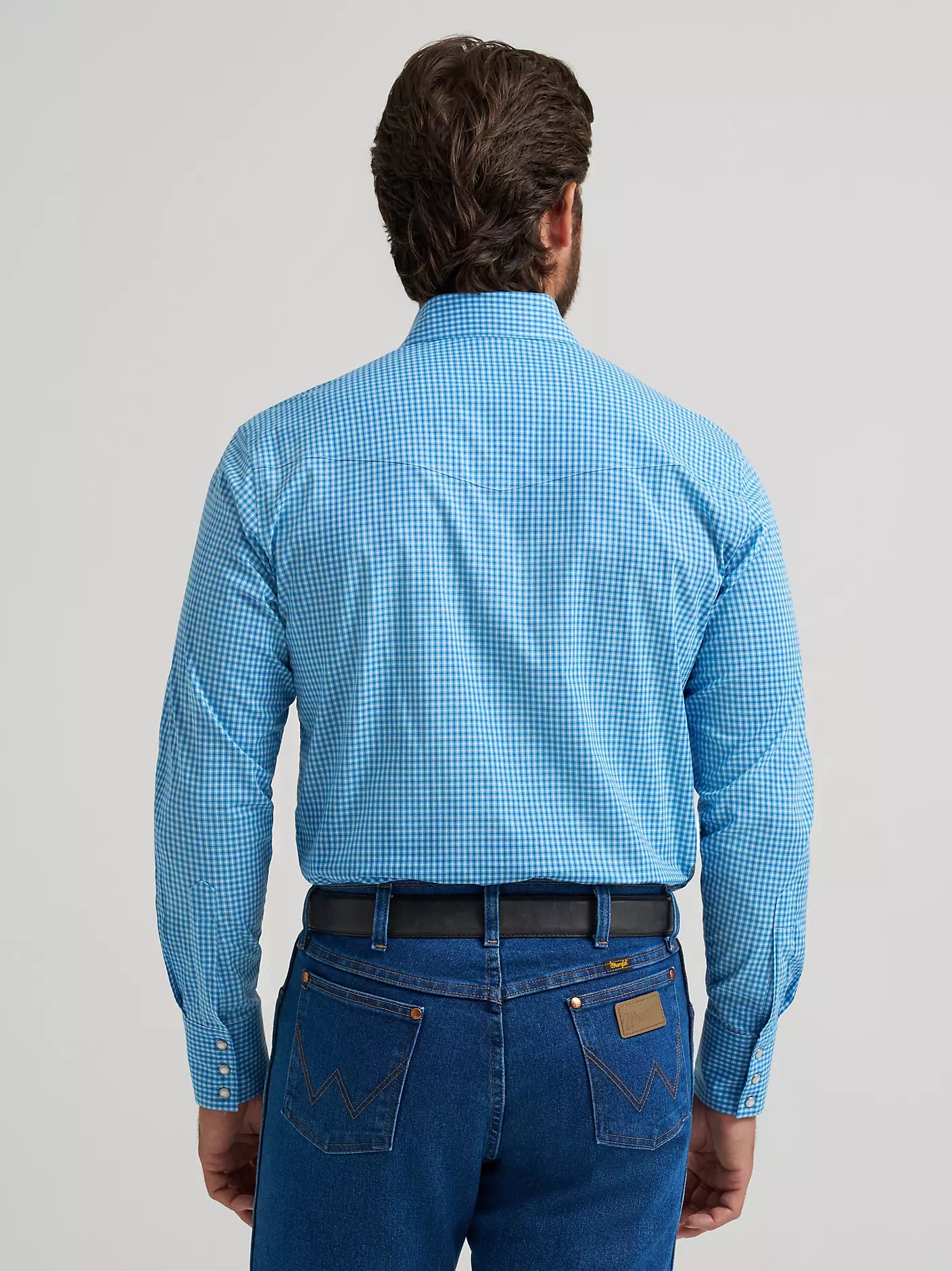 Wrangler Men's Wrinkle Resist Blue Shirt 2379032