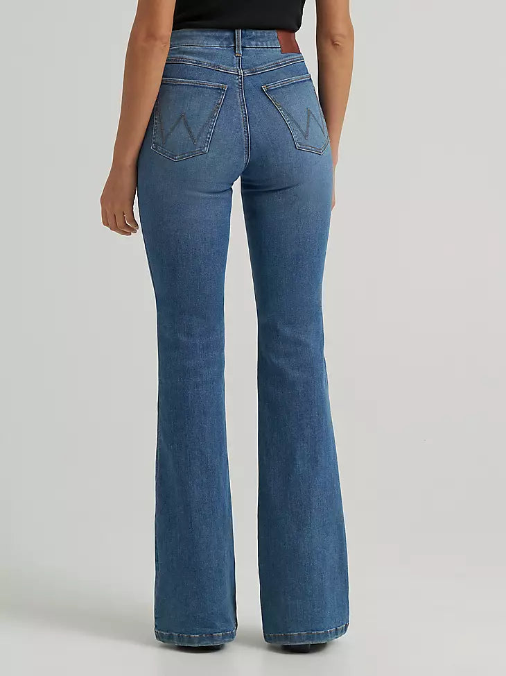 Wrangler Women's Bespoke High Rise Flare Jean 2379506