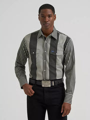 Wrangler Men's Smoky Stripes Brushpopper Snap Front Shirt 2381996