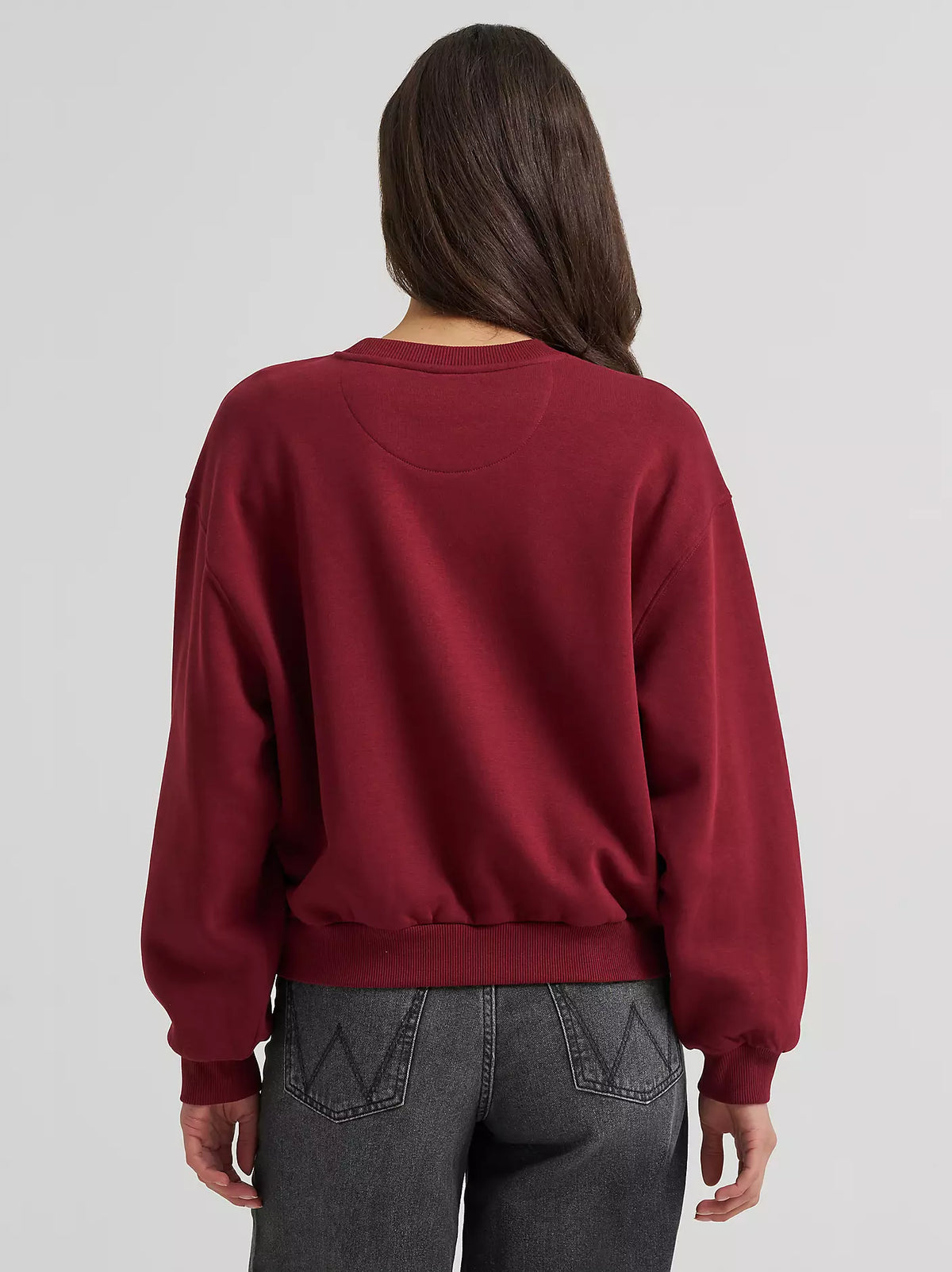 Wrangler Women's Cabernet Logo Canyon Crew Pullover 2384039