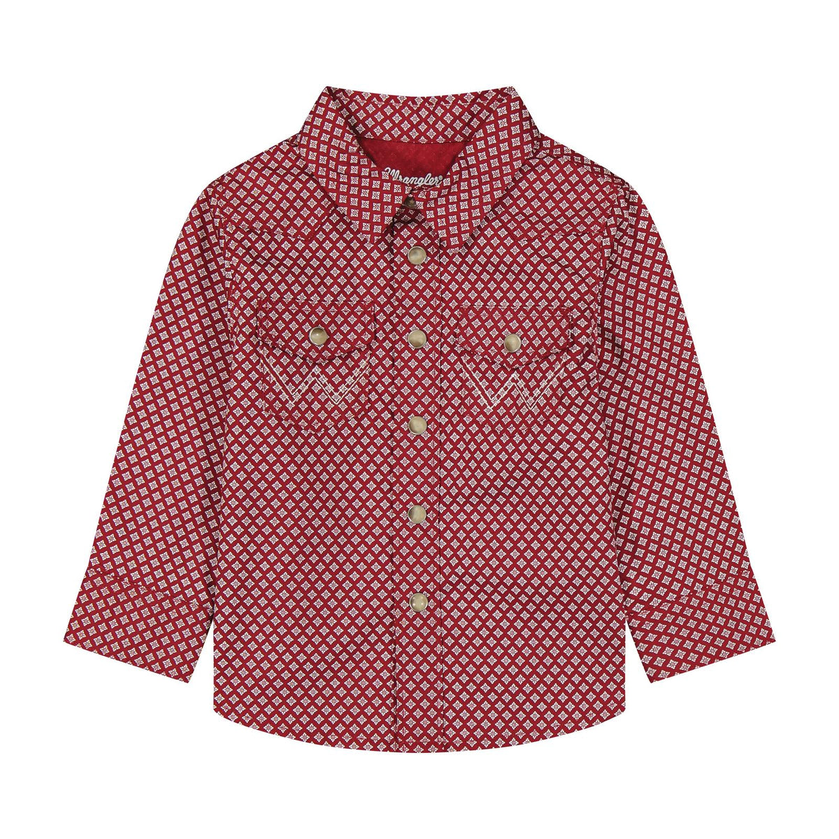 Wrangler Baby Boy Red Print Long Sleeve Shirt 112384733