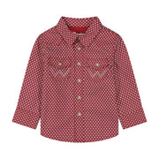 Wrangler Baby Boy Red Print Long Sleeve Shirt 112384733