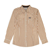 Wrangler Women's Retro Brown Stripe Long Sleeve Shirt 112385311