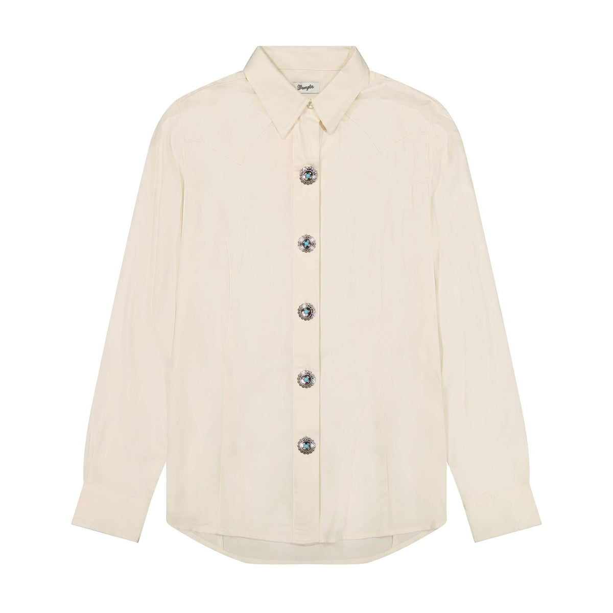 Wrangler Women's Punchy Western Cream Colored Shirt 112385436
