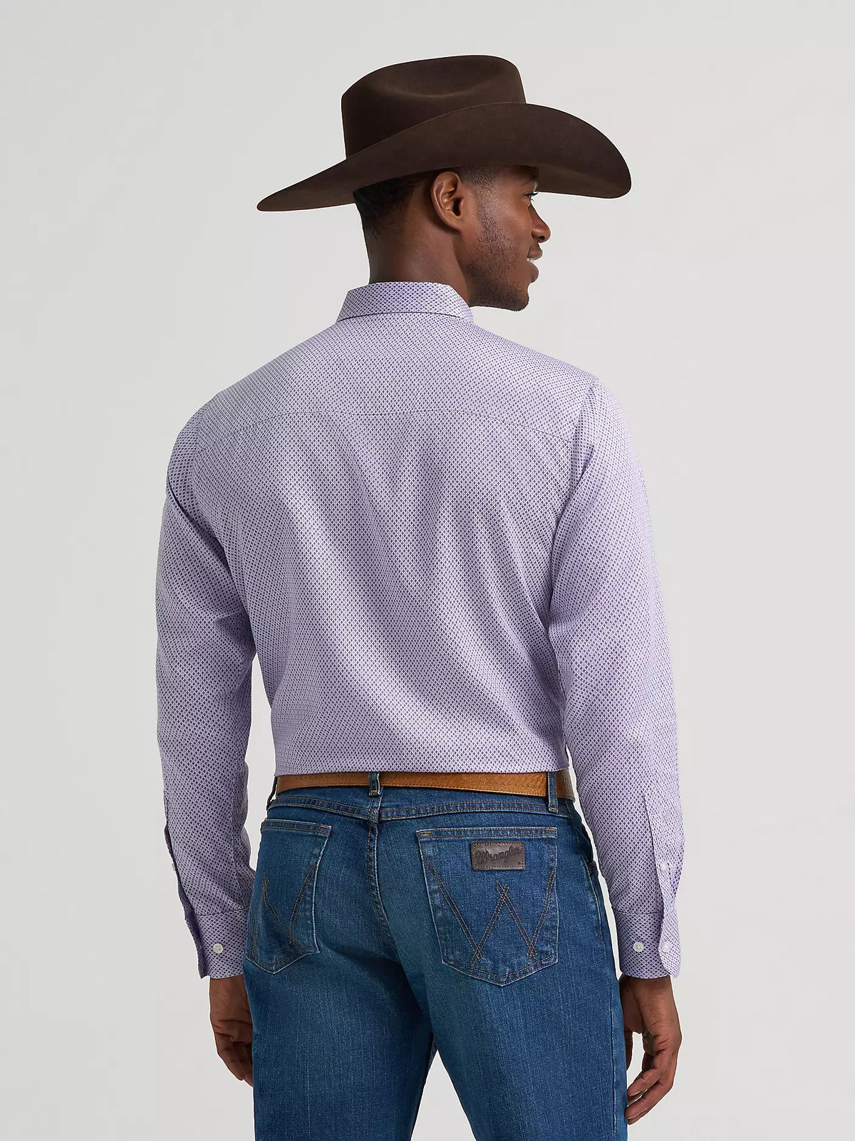 Wrangler Men's Cody Johnson Violet Token Button Down Shirt 2385472