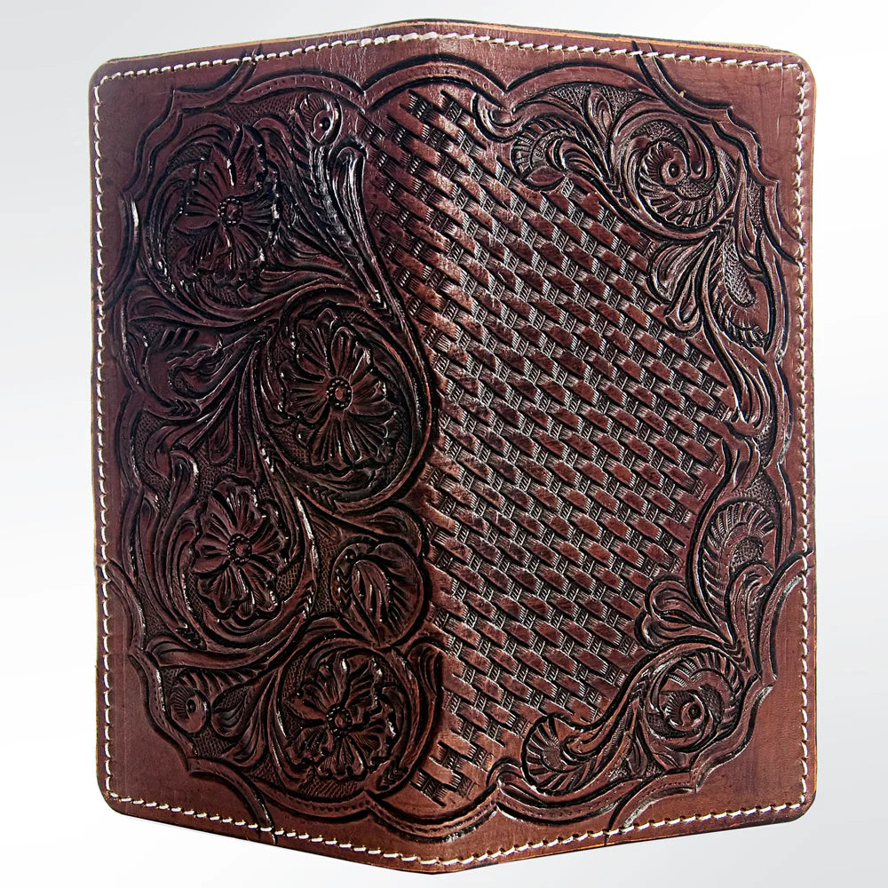American Darling Hand Tooled Genuine Leather Western Wallet ADBG452