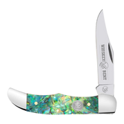 Whiskey Bent Green Abalone Mini Hunter Knife WB14-03