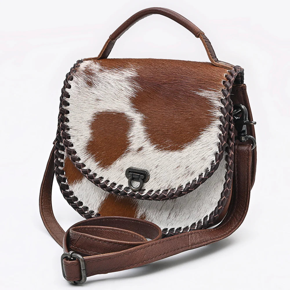 American Darling Hair-On Cowhide Western Round Flap Purse ADBG1221A