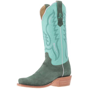 R Watson Women's Teal Roughout and Mint Western Boot RWL8419