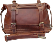 Rugged Earth Leather Buckle Purse.