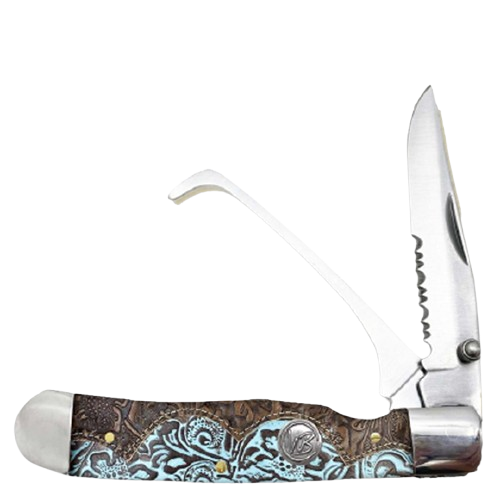Whiskey Bent Tooled Country Hoofpick Knife WB20-38
