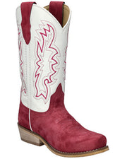 Smoky Mountain Youth Girl's Red Cutter Toe Boot 3506Y