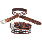 Circle Y Men's Infinity Diamond Beaded Belt.