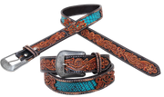 Circle Y Women's Filigree Floral Western Belt.