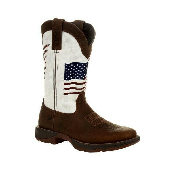 Women's Lady Rebel Distressed Flag Embroidery Western Boot.