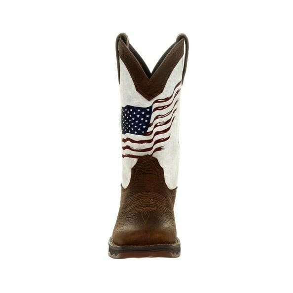 Women's Lady Rebel Distressed Flag Embroidery Western Boot.