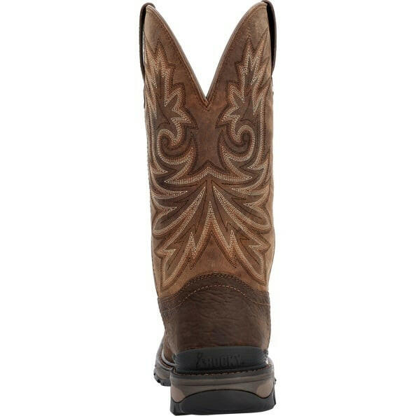 Rocky Men's Brown Carbon Toe Pull On Work Boot.