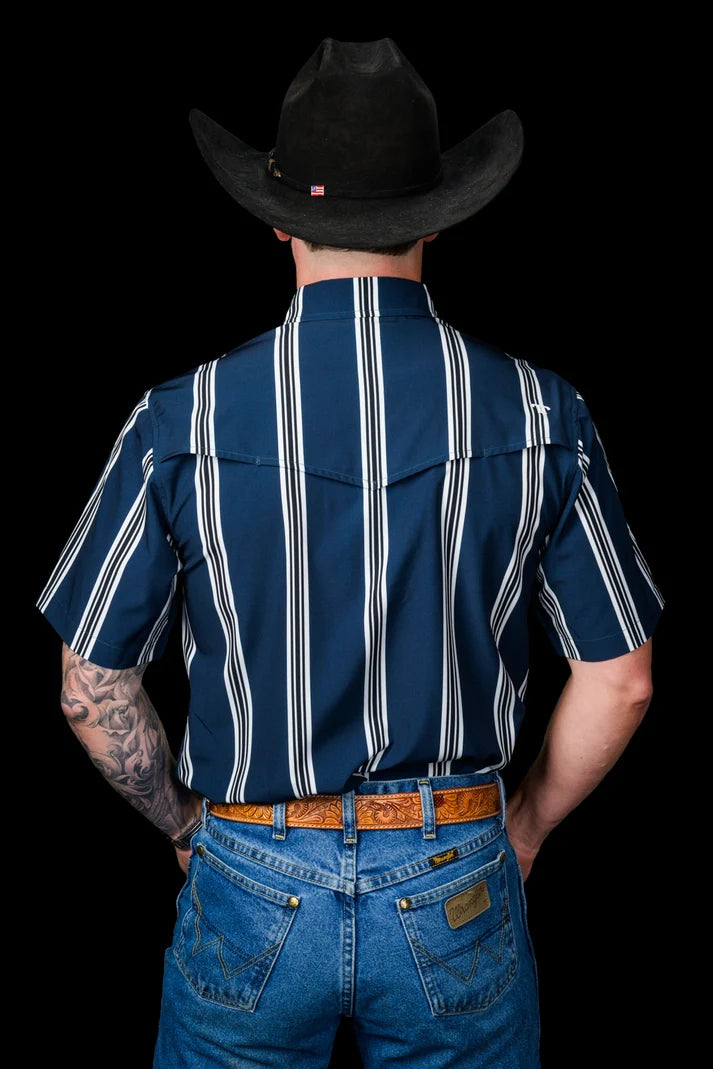 Ferrell Men's The Hatfield Blue Snap Front Shirt FPS1026177
