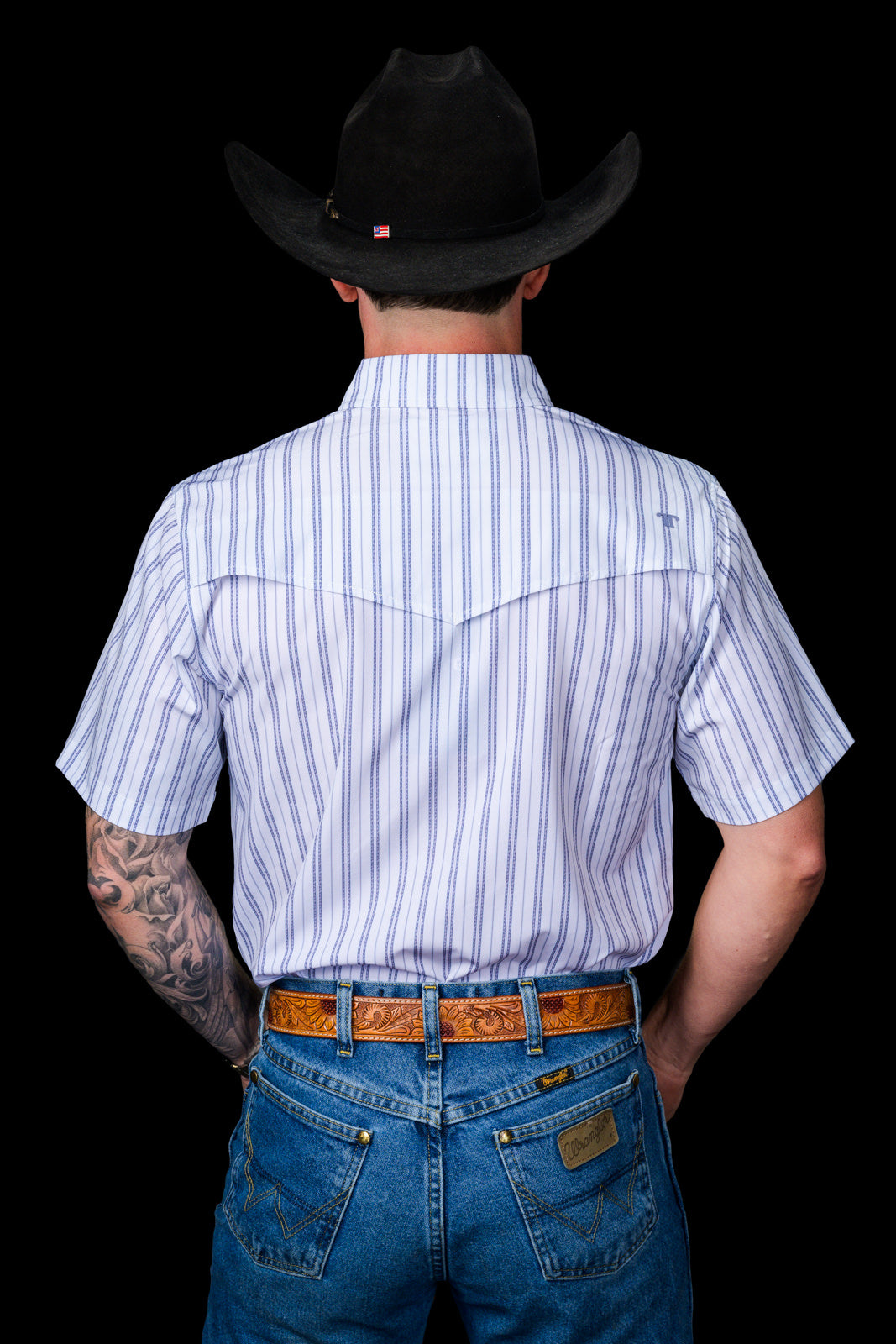 Ferrell Men's The Jack in Blue Short Sleeve Snap Shirt FPS1026124