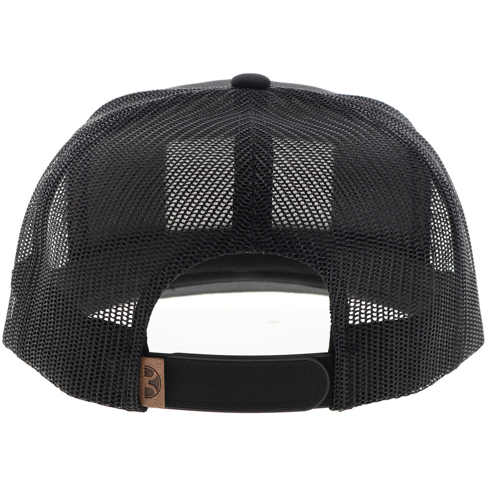 Hooey Liberty Roper Black Trucker Cap with Leather Patch 2510T-BK