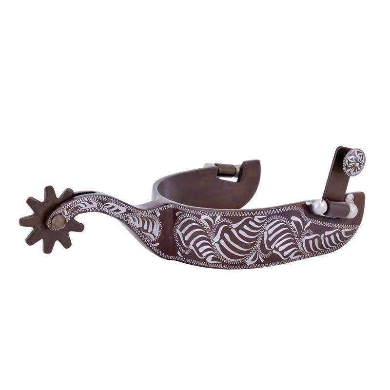 Partrade Men's Antique Floral Engraved Spurs.