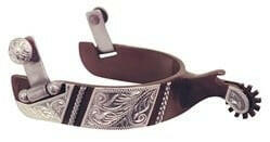Rope Engraved Antique Spurs.