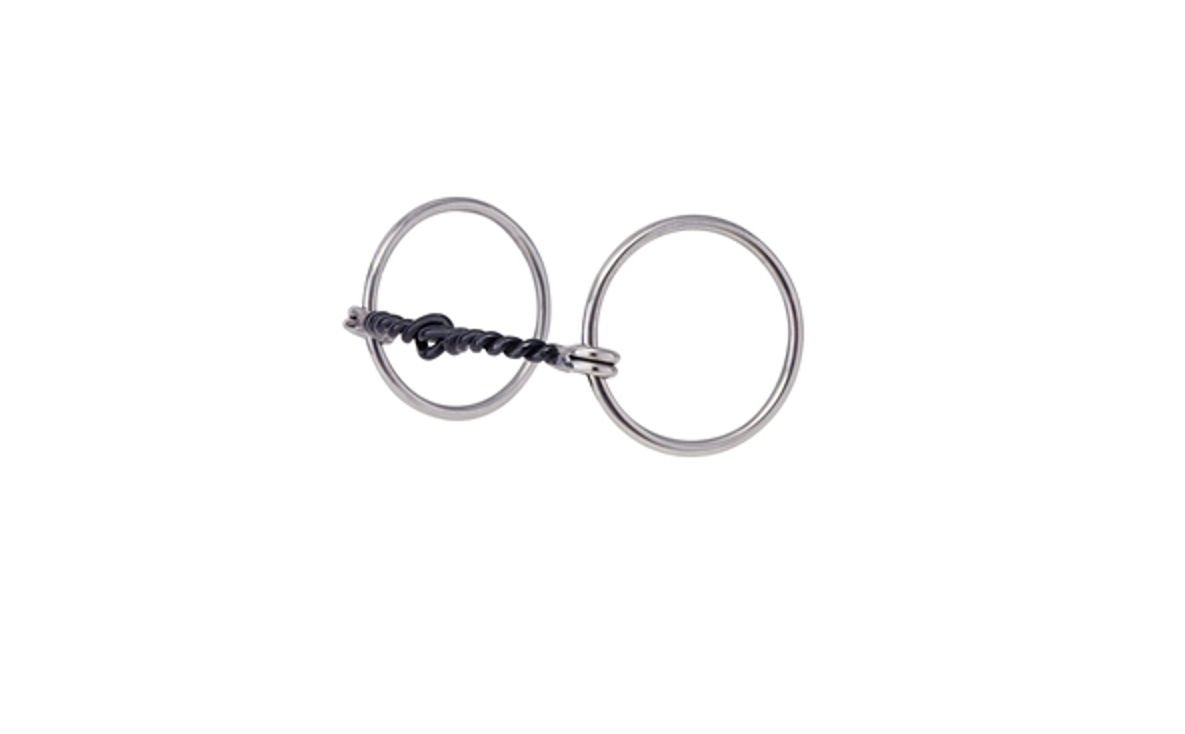 AHE Sweet Iron Twisted Wire O Ring Snaffle Bit.
