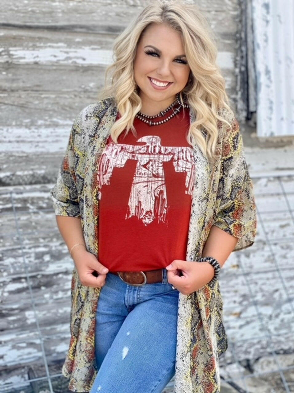 Texas True Kimono Multi CTexas True Snakeskin Kimono Colored Snakeskin C3.