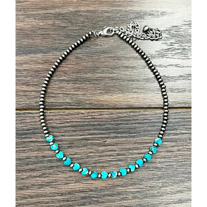 ISAC Trading Navajo Heart Gemstone Necklace