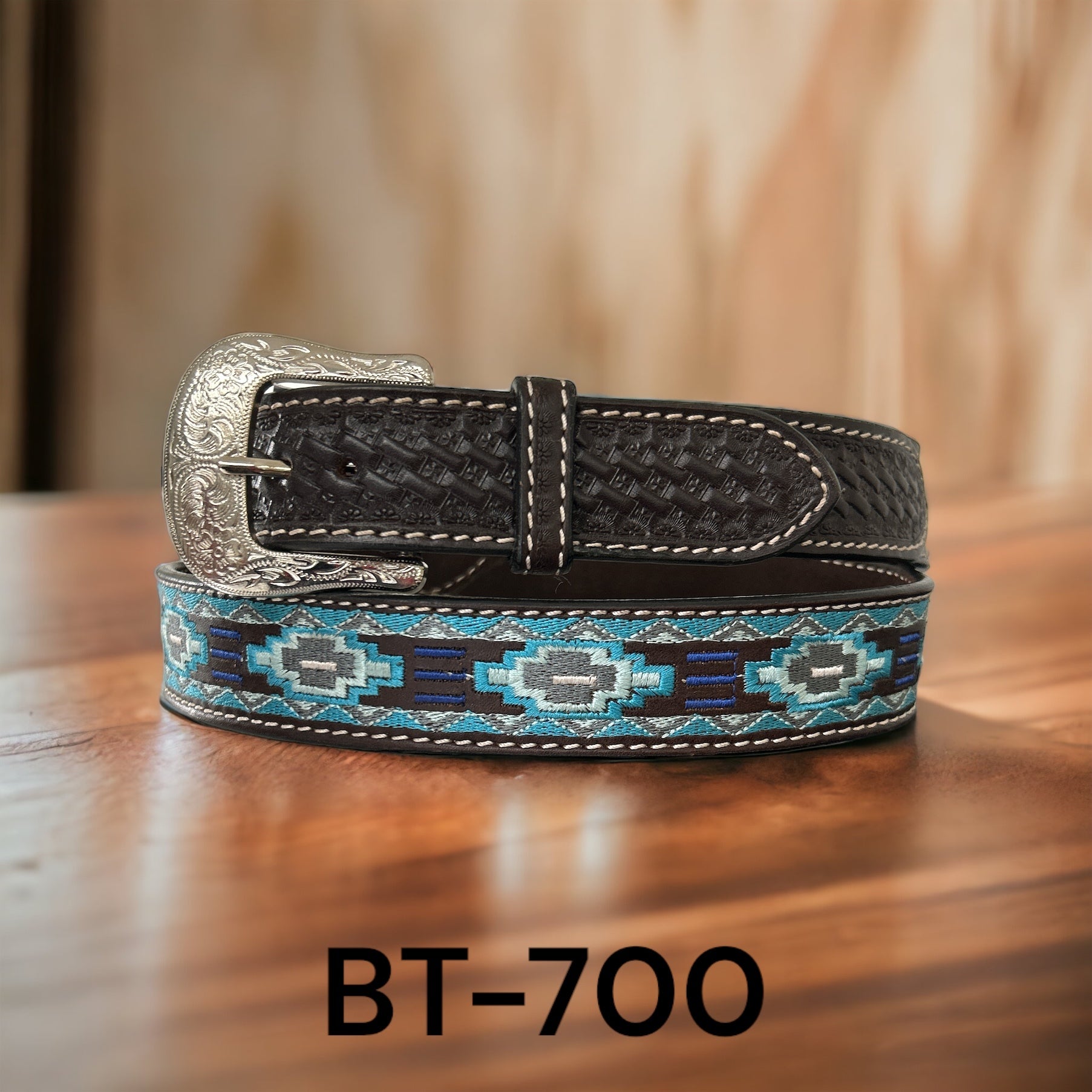 Ranger Belt Co. Men's Embroidered Western Belt