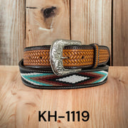 Ranger Belt Co Men's Beaded Western Belt.