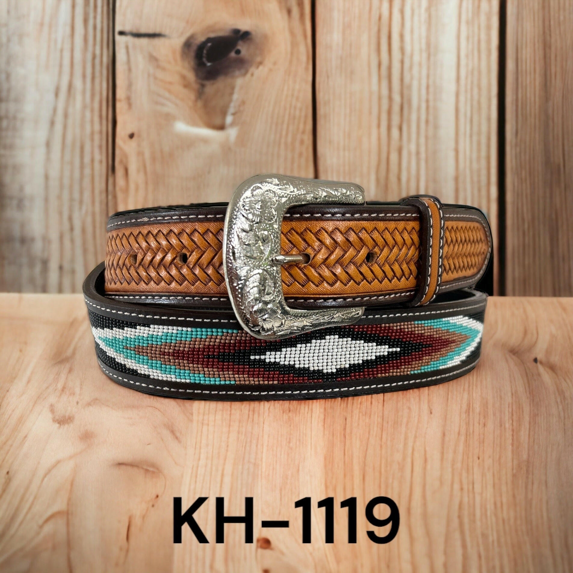 Ranger Belt Co Men's Beaded Western Belt.