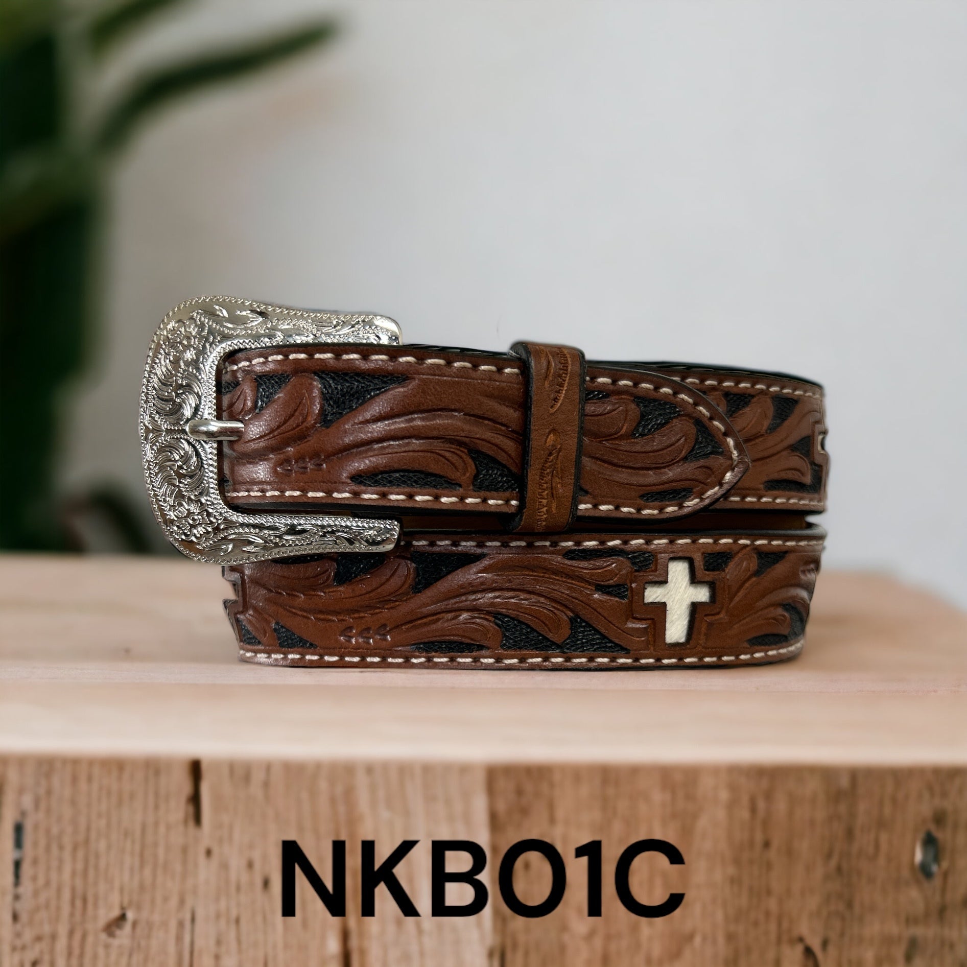 Ranger Belt Co. Boy's Cross Inlay Western Belt