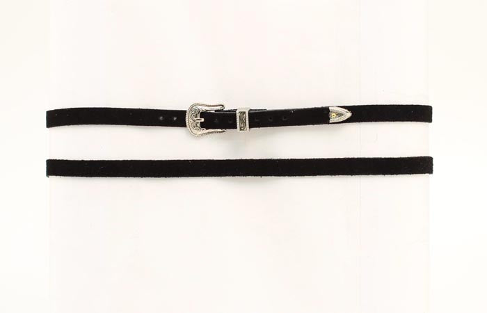 M&F 3/8" Black Suede Hat Band 0242601