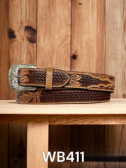 Ranger Belt Co Basketweave Western Belt.